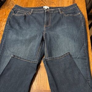Classic Dark Blue Straight Leg Jeans